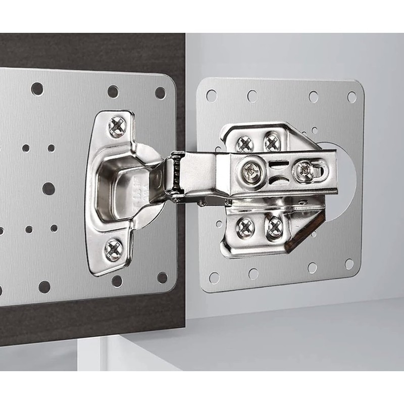 Cabinet Hinge Repair Plate 4 Pieces Repair Kit for Cabinet