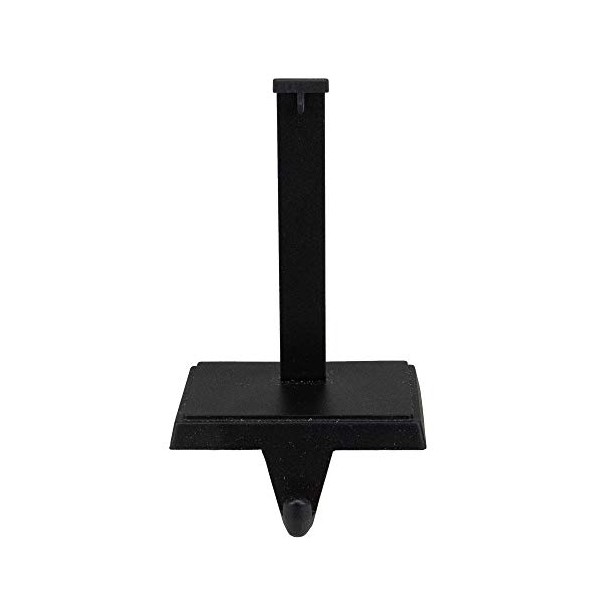 Northlight 6.75" Matte Black Stocking Holder with Ornament Hanger