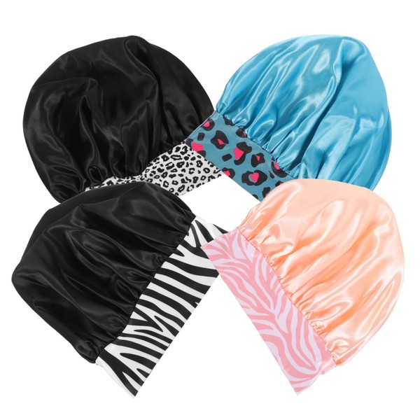 TOVINANNA Pack Lined Shower Cap Large Bath Cap for Women