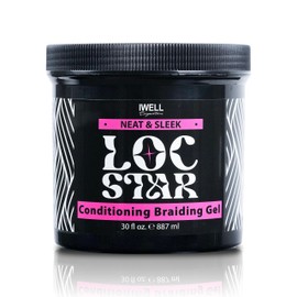 IWELL Signature | Loc Star | Conditioning Braiding Gel 30oz | Shining and Conditioning Hair Gel | Styling Gel | Great for Braids, Locks, Twists