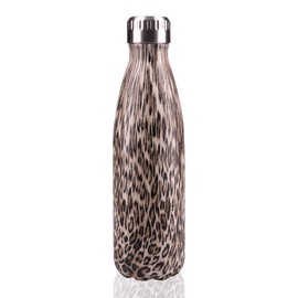 Pioneer Vacuum Insulated Stainless Steel Double Walled Hot/ Cold up to 8 Hours BPA Free Reusable Bottle 100% Leak Proof 500 ML – Leopard Print