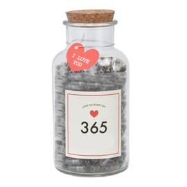 365pcs Capsule Message Cute Capsule Blank Message Gifts with Glass Bottle for Boyfriend Girlfriend