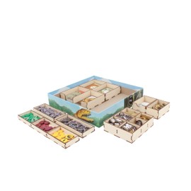 The Broken Token Game Organizer Compatible with Horizons of Spirit Island - Wooden Game Organizing Box with Multiple Trays