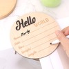 Baby Announcement Sign, Wooden Hello World Newborn Welcome Sign Baby