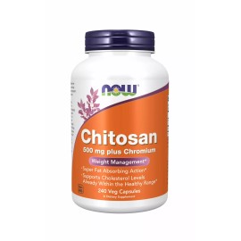 NOW Sports - Chitosan 500 mg plus Chromium 240 Veg Capsules
