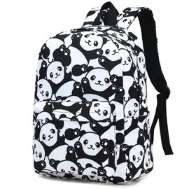 Fuyicat Panda School Backpack for Girls, Kids Teens Elementary Middle School Bag Women College Bookbag Laptop Backpacks