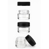 100 Pack 5ml Jar Screw Lid Black - Small Glass