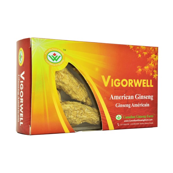 Vigorwell Premium 4-Year Jumbo American Ginseng (60G/2.1OZ)-Proudly from Canadian Ginseng