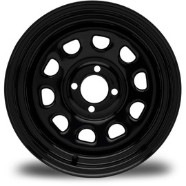 MODZ® D-Window Glossy Black 14" Steel Golf Cart Wheel