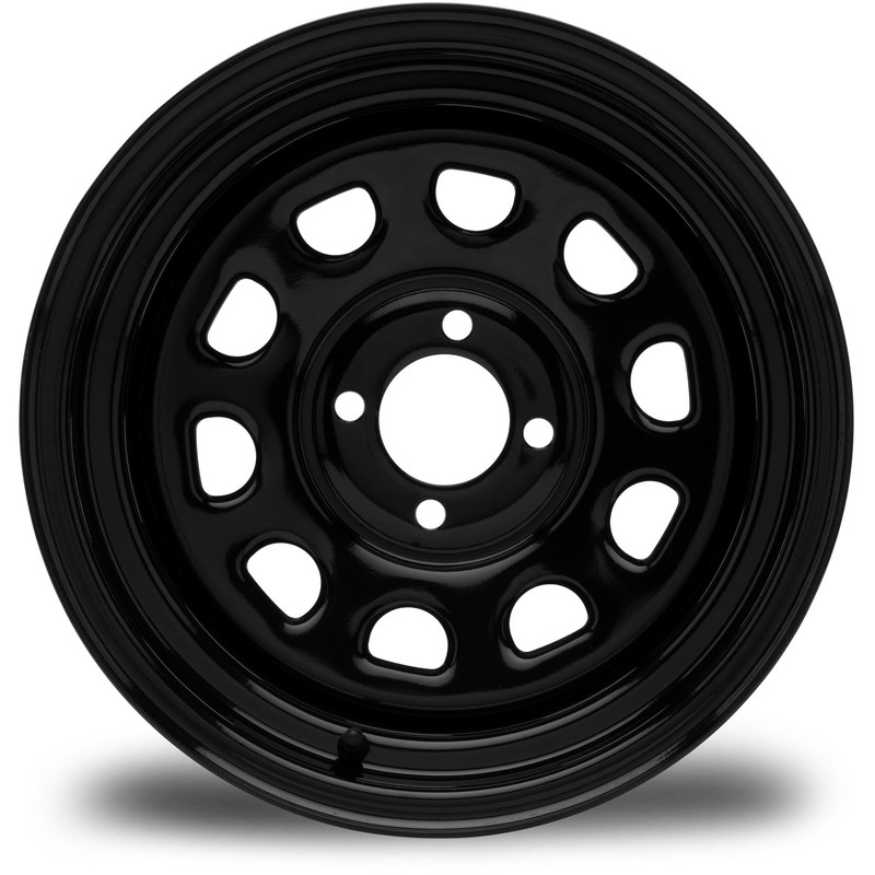 MODZ® D-Window Glossy Black 14" Steel Golf Cart Wheel