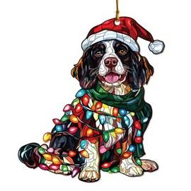 English Springer Spaniel Dog Christmas Ornaments for Tree - English Springer Spaniel Decor - Gifts for English Springer Spaniel Lovers, English Springer Spaniel Gifts for Women Men - Acrylic Ornament