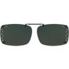 Solar Shield Clip-on Polarized Sunglasses (54 Rec G with Rhinestones,