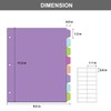 habgp 16Pcs/2 Set Binder Dividers with Tabs, 8 Color Tab