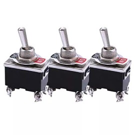 mxuteuk 3pcs Heavy Duty Rocker Toggle Switch 16a 250v 20a 125v Dpst On/off 4 Terminal 2