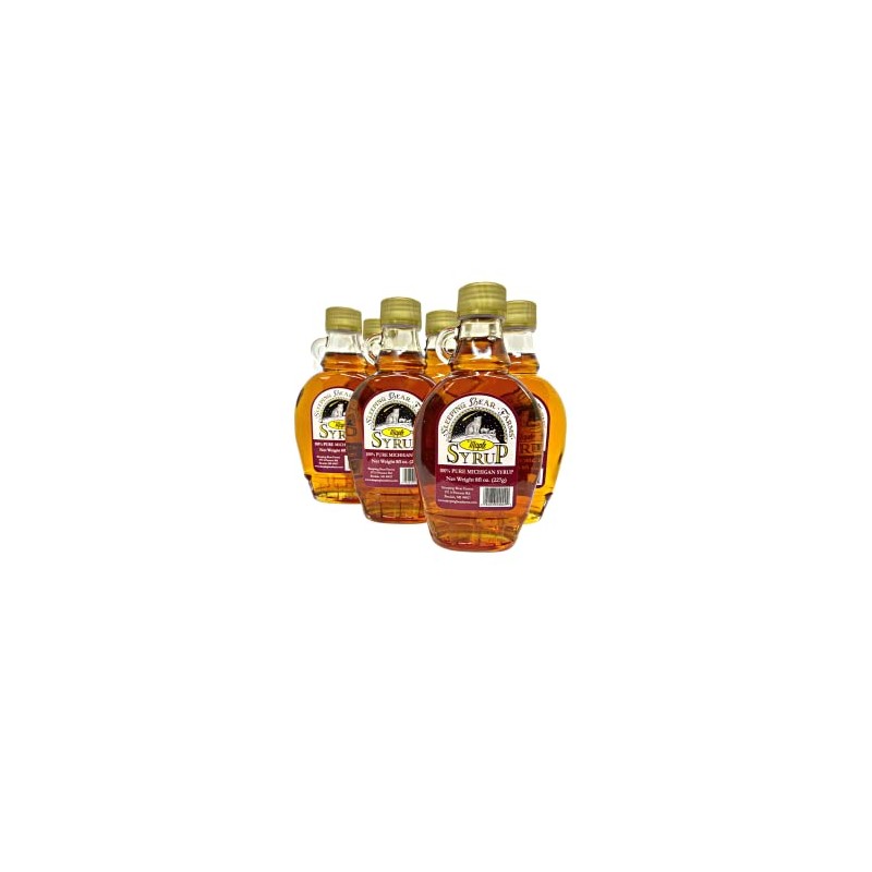 Maple Syrup Gourmet Pack 8 oz Pourable Glass Jar Grade