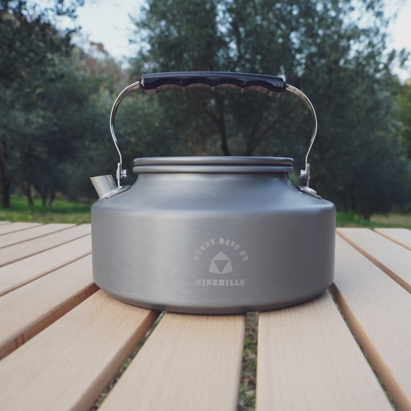 NINEHILLS Outdoor Kettle, Cookware, 33.4 fl oz (1,100 ml), Ultra