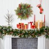 Christmas Candle Rings Wreath - 3.5" 8PCS, Christmas Table Centerpieces,