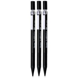 Pentel 0.5mm (A125) Black Sharplet 2 Automatic Pencil Drafting Mechanical Refillable Lead & Eraser A125-A (Pack Of 3)