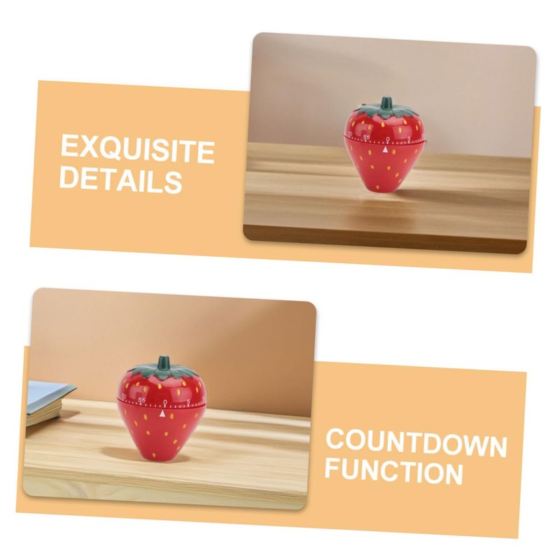 MAGICLULU Home Baking Timer Mechanical Kitchen Timer Strawberry Alarm Easy