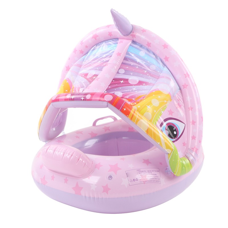 Inflatable Baby Swim Float Cartoon Shape Double Handle Inflatable Baby