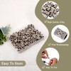 Fashewelry 150pcs Hair Tube Beads Antique Silver Alloy Large Hole