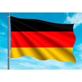 Oedim Germany Flag | 150 x 85 cm | Reinforced and with Stitching | Flag with 2 Metal Eyelets and Waterproof