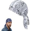 Paisley Cooling Head Scarf Cap Set, Motorcycle Pirate Head Wrap