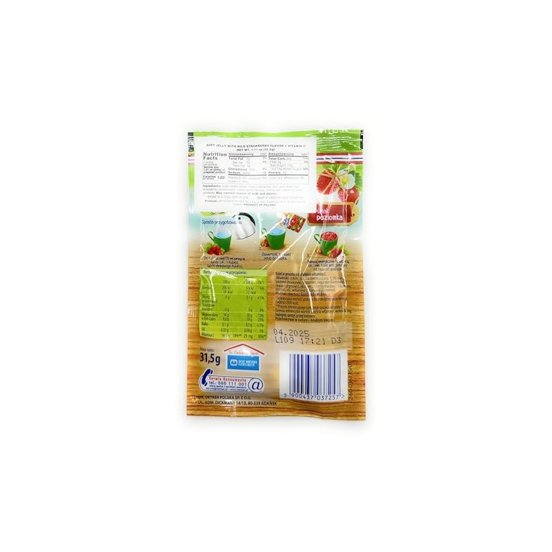 Dr Oetker Slodka Chwila Kisiel Wild Strawberry 5-pack 5x31.5g/5x1.1oz Eastern