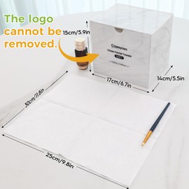 Classycoo Disposable Face Towel with Holder,100% Cotton Cleansing Towels for Sensitive-Skin, Odor-Free, Soft Makeup Remover Cloth Marble Organizer for Bathroom(Includes Facial Wipes)