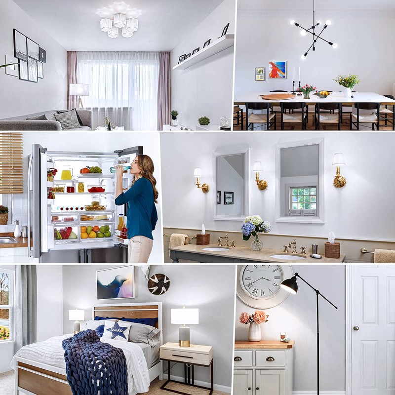 3-Pack A15 Refrigerator Light Bulb 40W Equivalent, 120V Fridge Waterproof