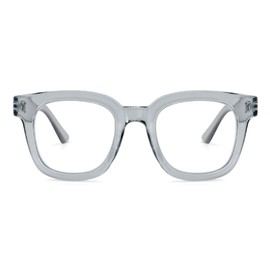 Madison Avenue - Gafas de bloqueo de luz azul para mujer, gafas antirayos azules para juegos de computadora, antifatiga ocular UV, Gris transparente, 50-22-145
