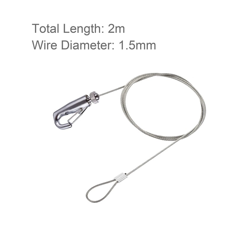 IDGGDI 6 Pack Picture Rail Hooks and Wire Hanging System,