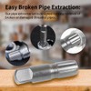6-Piece Heavy Duty Pipe Extractor Set，Broken Pipe Removal Tool Kit