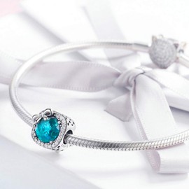 MUERDOU S925 Sterling Silver Birthstone Charm Fit Charms Bracelets and Necklaces Birthday Gifts for Woman Girl