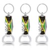 Multifunctional Bottle Opener Keychain Corkscrew Keychains - Carribean Countries -