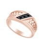 Mens Wedding Ring 1/15 Ct Black Natural Diamond in 14k
