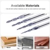 SpeTool 4Pcs/Pack Assorted R0.25~1.0 Tip 1/8" Tapered End Mill Cone