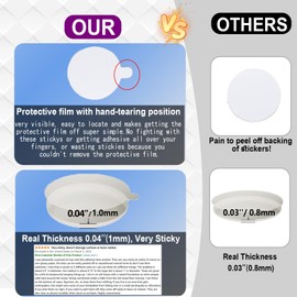 RN RUÍNICE Double Sided Clear Sticky (500PCS 0.59in) Adhesive Dots Removable Glue Point Dots, Round Sticky Tack Adhesive Poster Tacky Putty for Crafts Balloons Poster