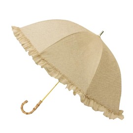 PT full blackout deep umbrella / linen style ruffle BE, beige