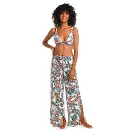 La Blanca Women's Palazzo Pant Swimsuit Cover Up, Multi//Pave The Way, XS