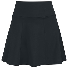 RED by EMP Circe's Spell Women's Short Skirt Black Basics Streetwear - Black plain, size: l