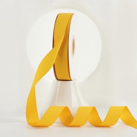 MEEDEE Yellow Grosgrain Ribbon - 1 Inch Thick Yellow Ribbon for Hair Bows, Crafts, Sewing & Scrapbooking - 50 Yards Per Roll