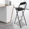 LUNUMAOS 29" Tall Chair,Cushioned Padded Folding Bar Stool,Bar Stool,Portable Folding