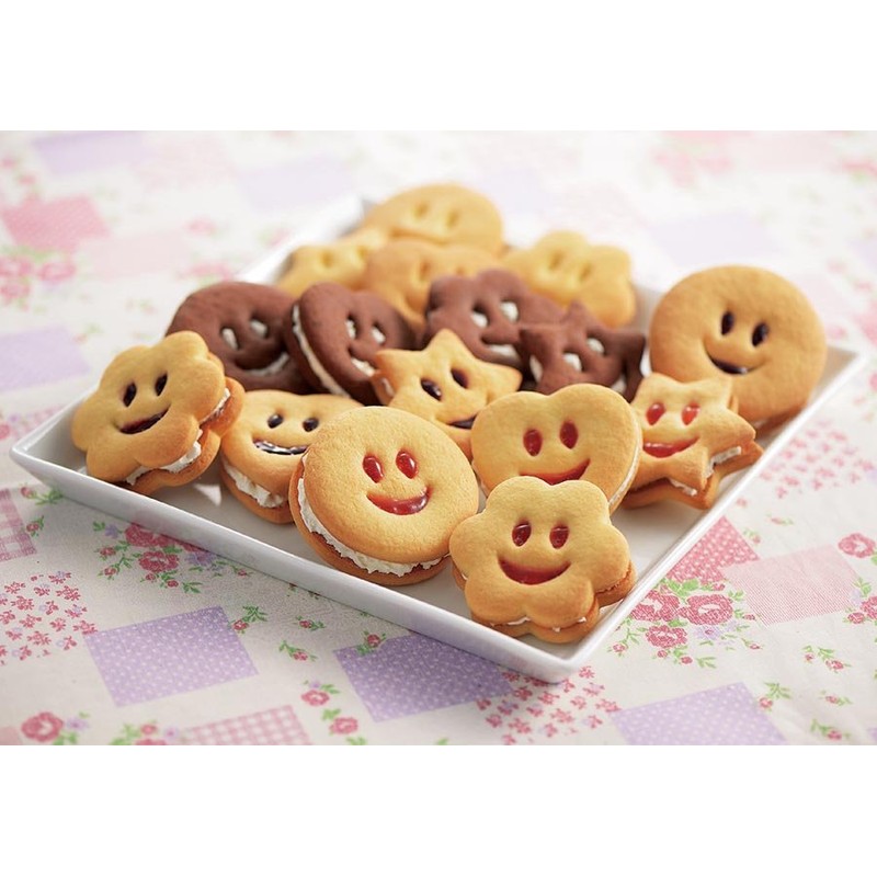 タイガークラウン クッキー型 シルバー クリア 71×71×42mm にこにこフェイス まる 抜型 顔 パーツ