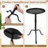 RattanView 1 Pcs Metal Martini Table Pedestal Small Side Table
