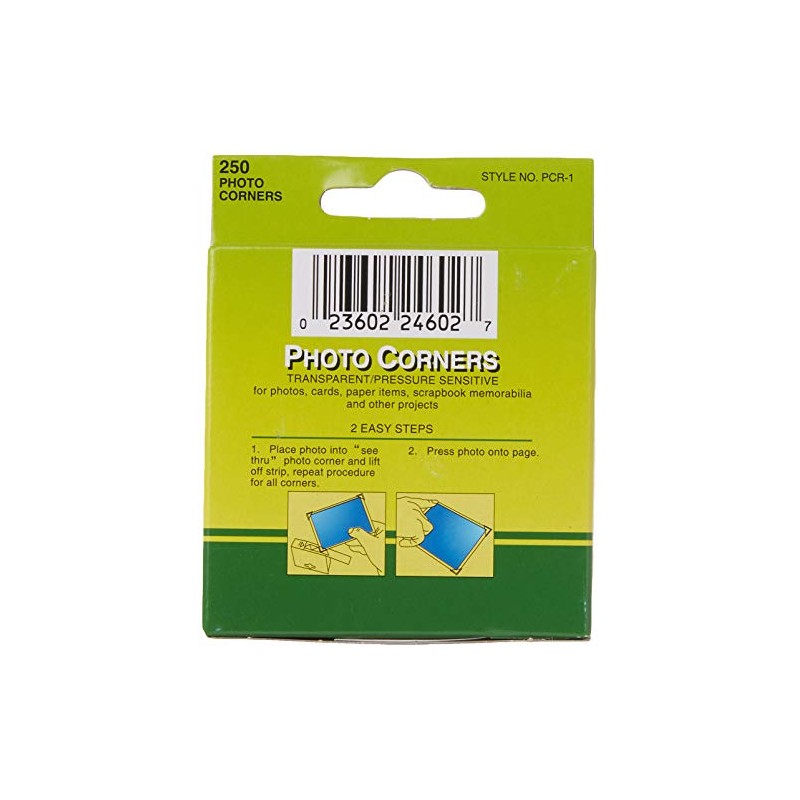 Pioneer PCR-1 Photo Corners Self Adhesive, Clear, 250-Pack,Multicolor