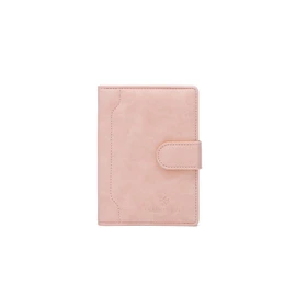 PORRASSO Passport Holder Travel Wallet RFID Blocking Card Case PU Travel Documents Organizer Lightweight Passport Cover for Men Women Pink