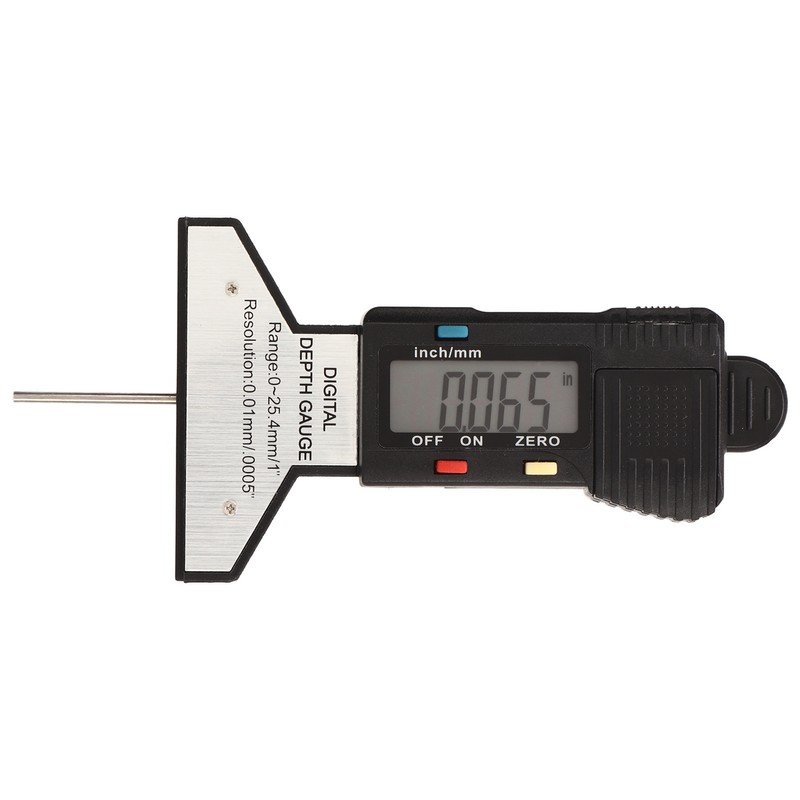 Digital Tyre Tread Depth Gauge Inch mm Conversion 0‑25.4mm Range