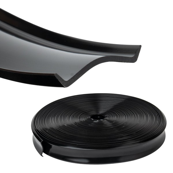 Black Vinyl 7/8" Insert Molding Trim Screw Cover RV Camper