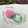 Minigift Ceramic Toothpick Holder ,Hand-painted Rose Flower Toothpicks Dispenser，Table Decoration（RoseRed）